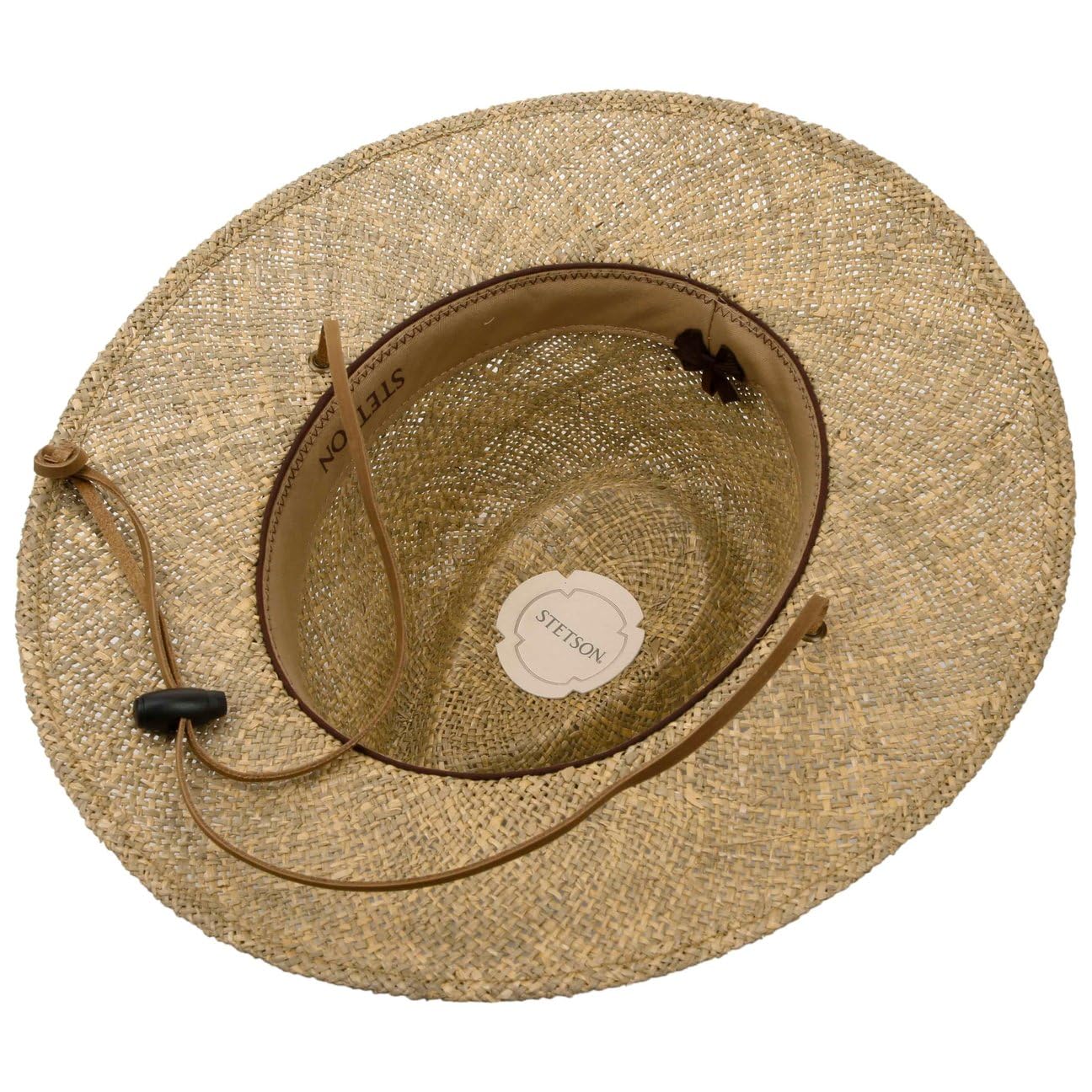 Stetson CHAPEAUSHOP Traveller Chapeau de Paille avec jugulaire Bande en Cuir Homme Printemps Ete