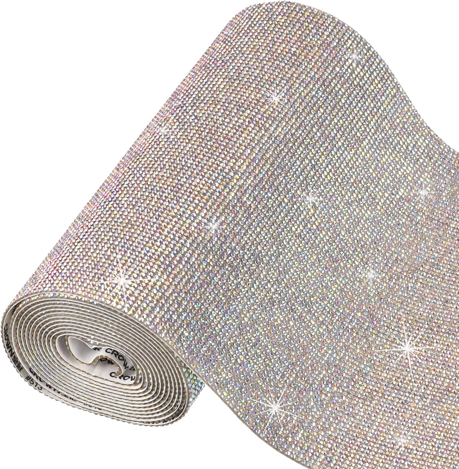 MECCANIXITY Resin Bling Crystal Rhinestone Sheet, 81000 Pcs, Colorful, Self-Adhesive, for DIY Car Decoration, Phone, Clothing, Furniture, Silver