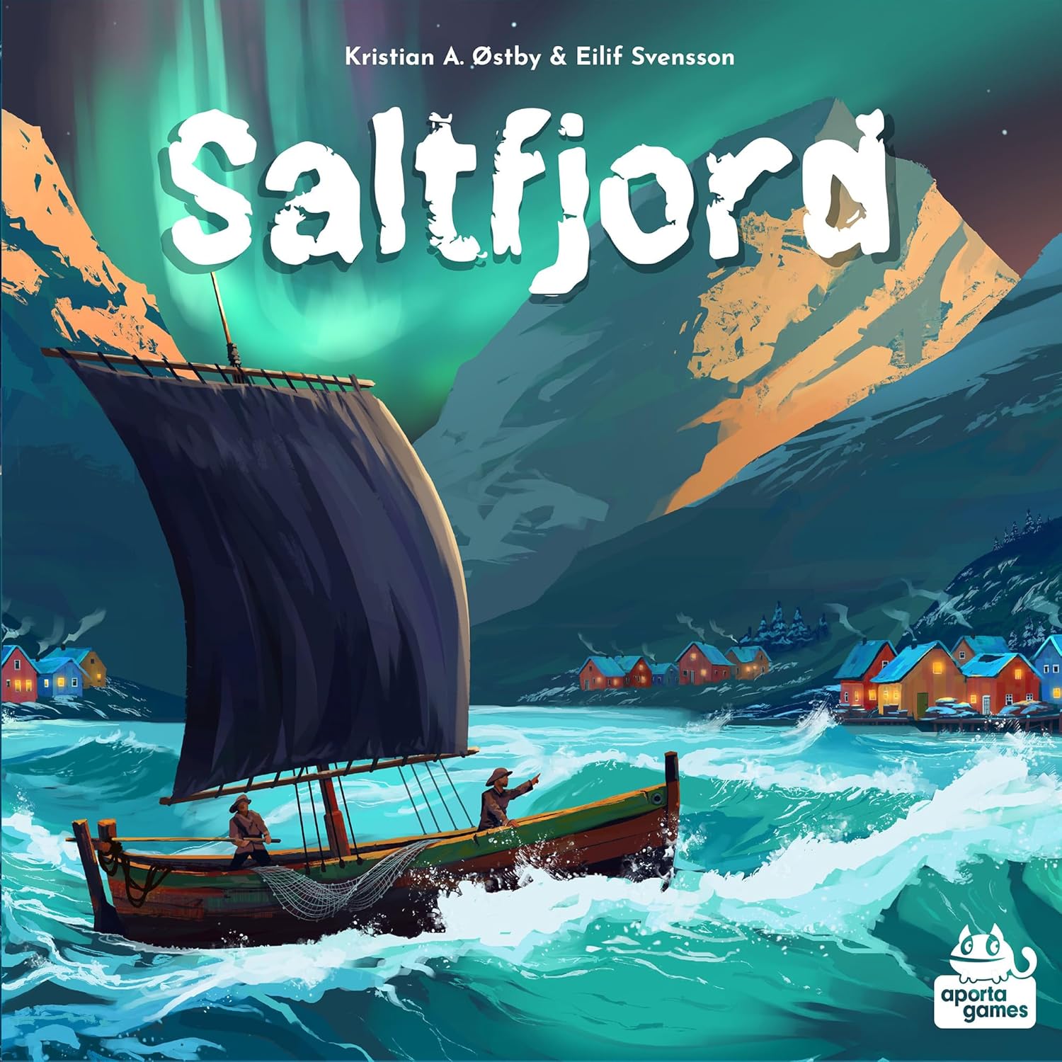 Saltfjord Board Game - Dice Drafting, Fishing and Village Expansion Strategy Game Set in 19th Century Norway, Ages 14+, 1-4 Players, 60 Minute Playtime, Made by Aporta Games