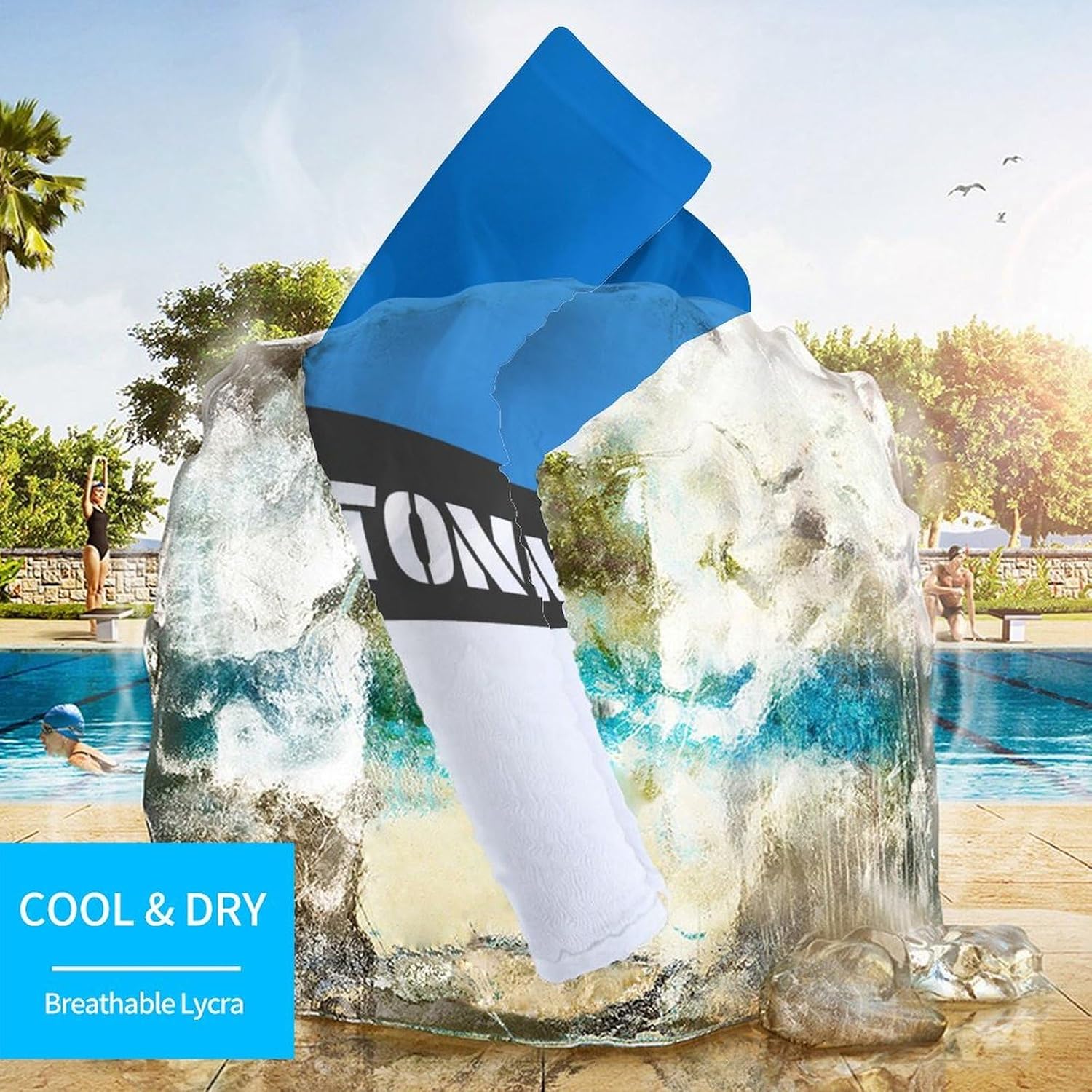 Flag of Estonia Estonian Arm Sleeves Cooling Sun Protection Sports Compression for Golf Basketball