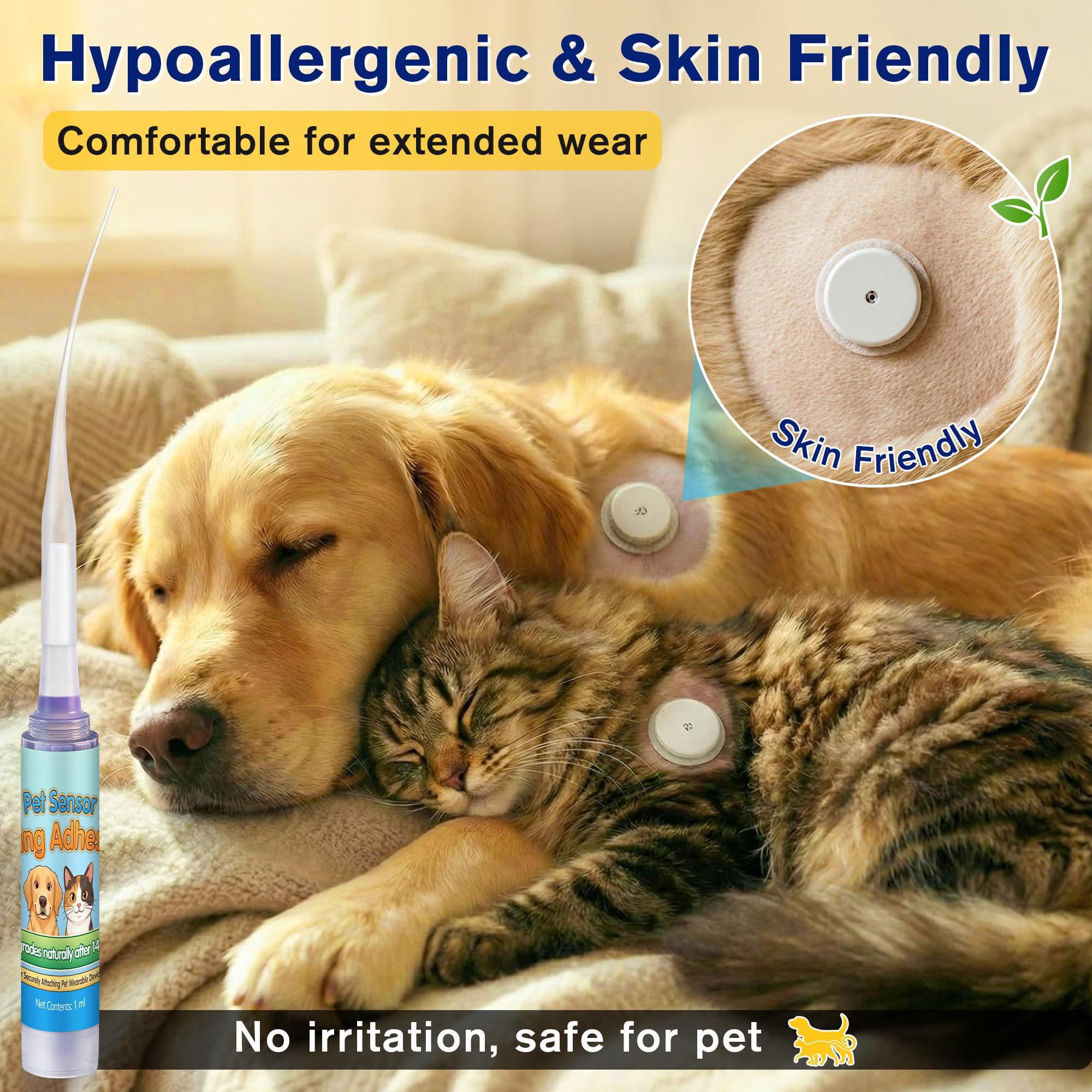 1ml Veterinary Surgical Skin Glue with 10 Applicators, Fast Acting Wound Tissue Glue Sealant, CGM Sensor Adhesive for Pet with Blue Tint for Precise Application, Stay Secure for 10-14 Days — Amazon image 8