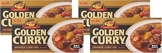 S&B Golden Curry Sauce Mix, Hot, 7.8 Ounce (Pack of 4)