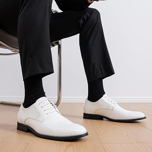 Miniatura 2 de Vostey - Zapatos de vestir para hombre, estilo clásico Wingtip Brogue para hombre, Oxfords