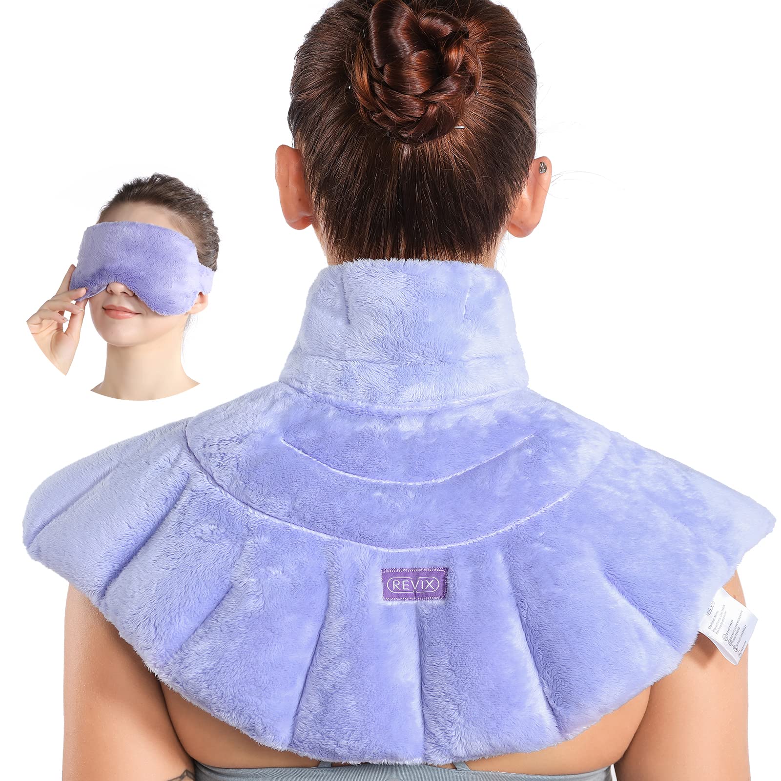 REVIX Heated Neck Wrap Microwave Heating Pad for Neck and Shoulders
