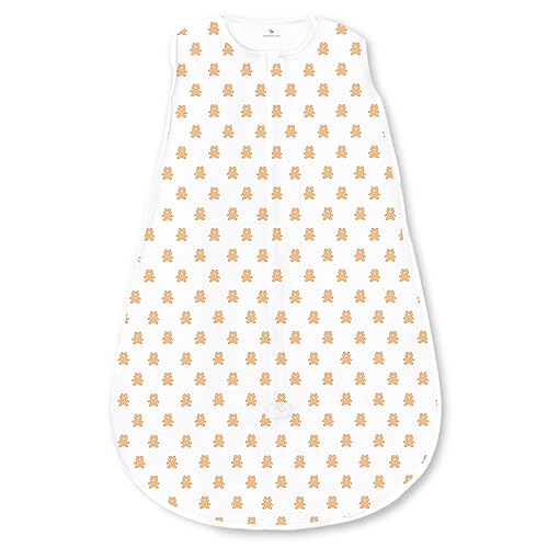 Miniatura 8 de Amazing Baby Saco de dormir de algodón, manta portátil con cremallera de 2 vías, azul pastel + elefantes pequeños grises, pequeño (0-6 meses)