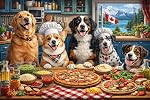 Skywave Puzzle de pizza pour chien drôle 1000 Pièces pour les adultes Impossible dur difficile Callenging Food Kitchen Puzzle, animaux de compagnie Lover puzzles pour les amoureux du puzzle