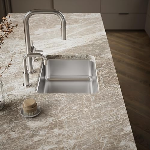 Miniatura 7 de KOHLER K-3332-NA Fregadero de cocina cuadrado extra grande bajo encimera Undertone