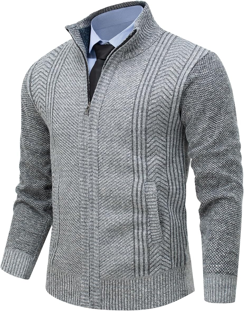 Msmsse Mens Cardigan Sweaters Full Zip Up Stand Jamaica Ubuy