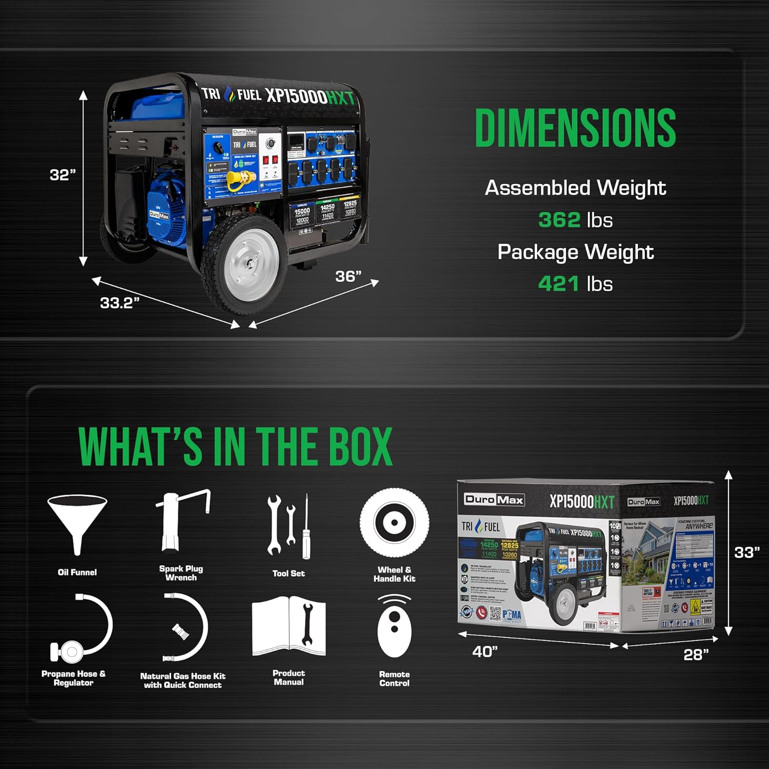 DuroMax XP15000HXT Remote Start Key Fob