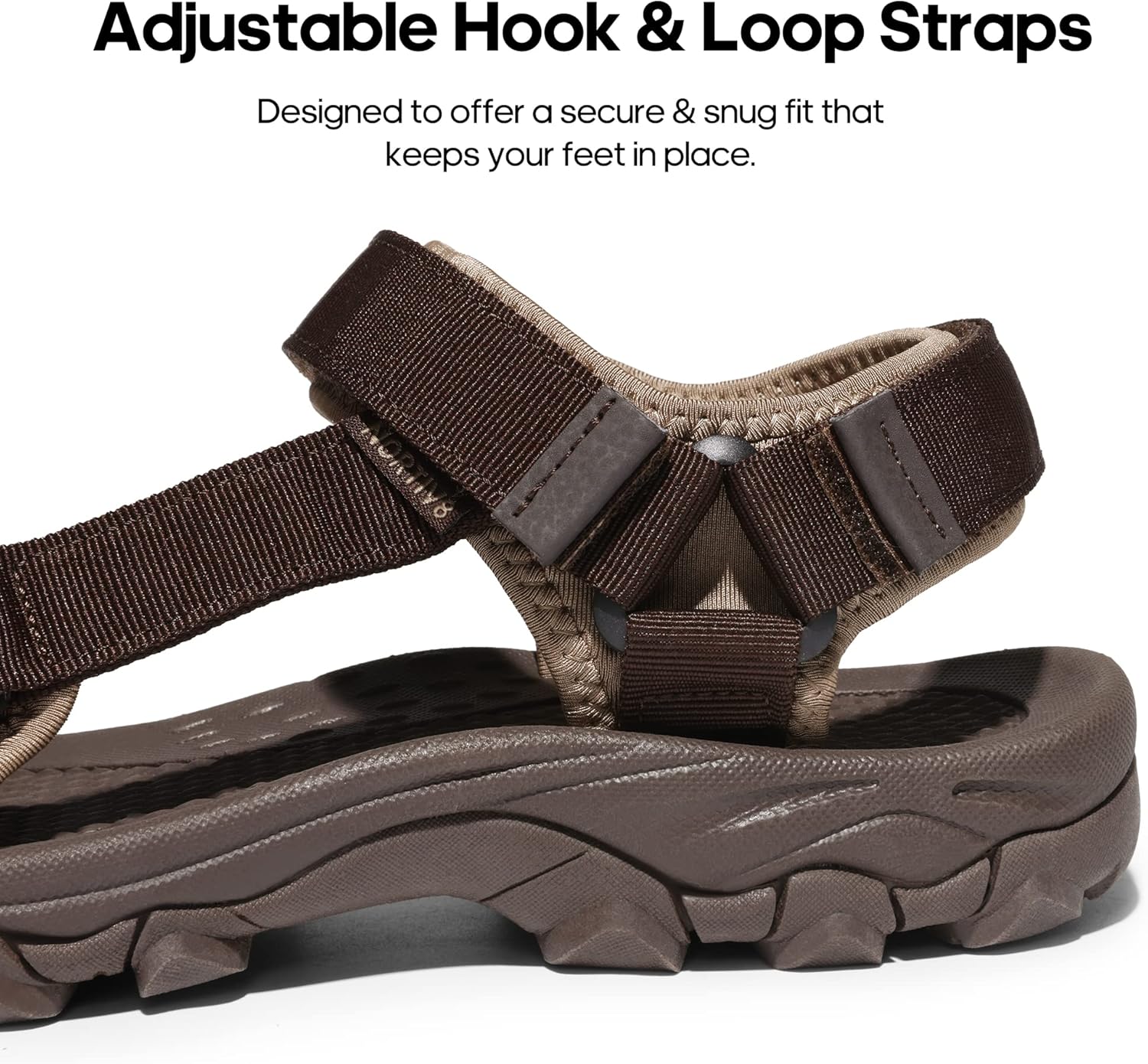 NORTIV 8 メンズ サンダル ハイキング スポーツ 軽量 夏 ウォーター アーチサポート 川 オープントゥ アスレチック トレ