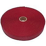 GM CLIMBING 1 inch Nylon Tubular Webbing Tape CE UIAA Certified 4000lb Heavy Duty for Climbing Rescue Rope Works Survival Outdoor General Purposes 1 x 30Ft / 10 Yards Red
