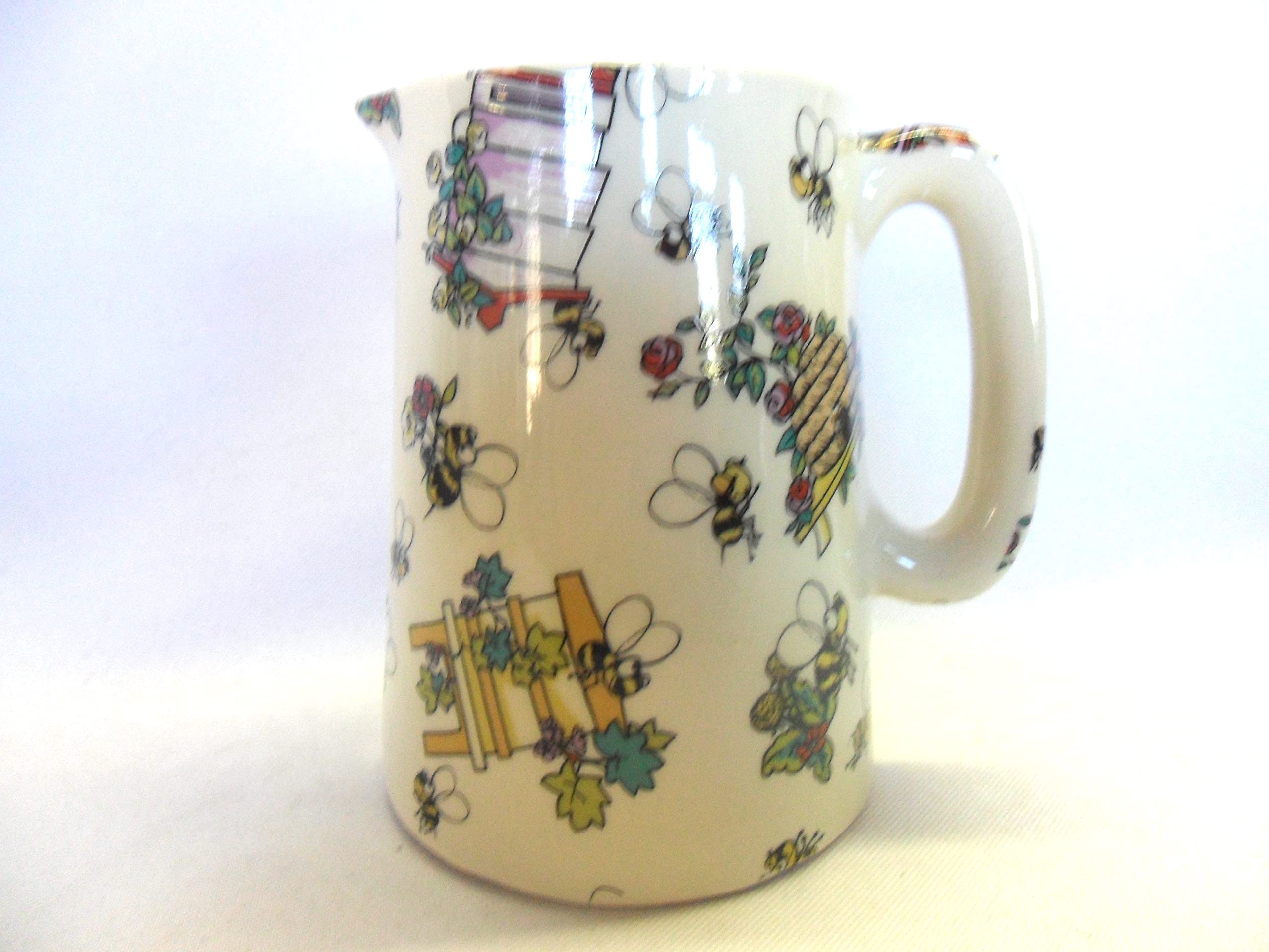 Heron Cross Pottery Honey Beehives Half Pint Jug.
