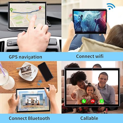 Vista 4 de AOYODKG 2023 Tablet con teclado de 10 pulgadas, tableta Android, procesador Octa-core, 64 GB de ROM + 4 GB de almacenamiento de RAM, 256 GB