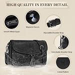 Purses for Women Retro Leather Crossbody Bag Ladies Waterproof Shoulder Bag Anti-Theft Handbags Satchel Bags