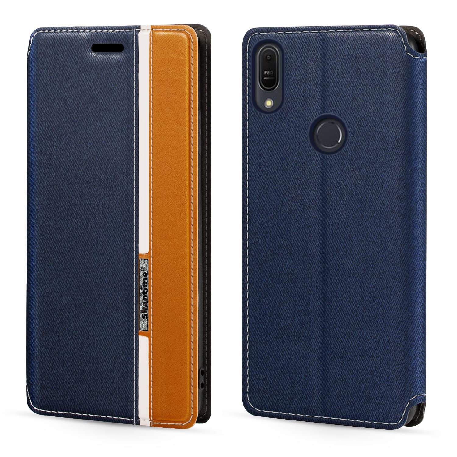 Étui Portefeuille Cuir PU Pour ASUS Zenfone Max Pro M1 - Bicolore, Fermeture Magnétique