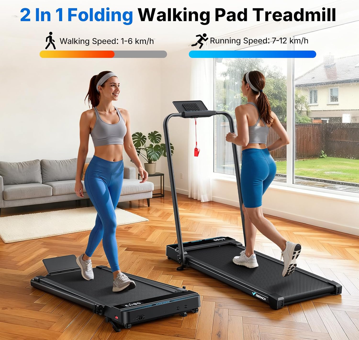 MERACH 9% Incline 3-in-1 Walking Pad image 2