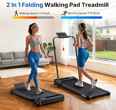 MERACH Walking Pad Treadmill with 6% Incline, Foldable Treadmill for Home