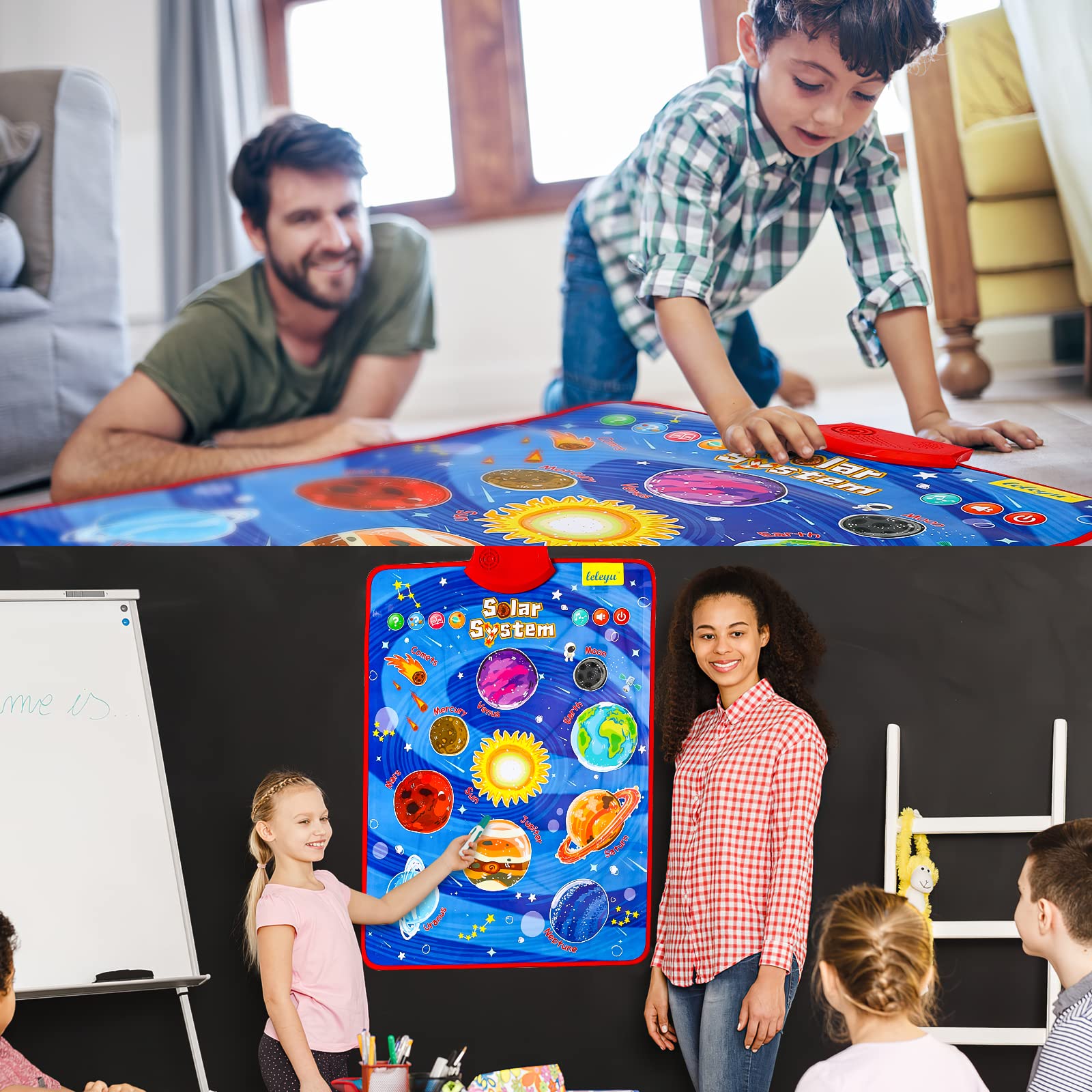 Solar System Wall Chart Electronic Interactive Planet Educational ...