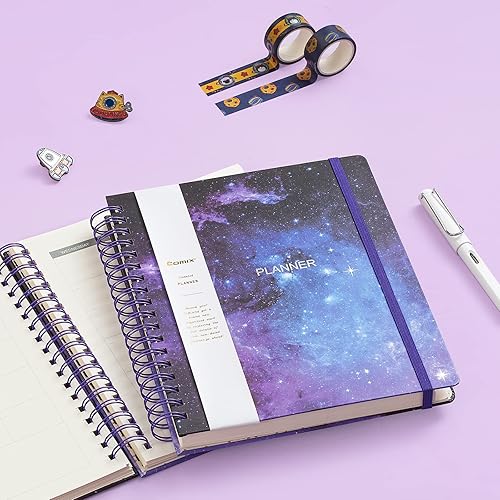 Vista 8 de Comix - Agenda diaria semanal y mensual, planificador para administrar el tiempo y alcanzar tus objetivos, 7.8 x 9.5 pulgadas, sin fecha, 1 año