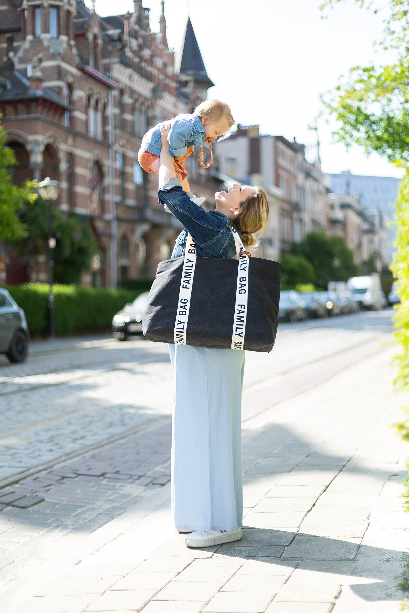 CHILDHOME, Family Bag Club luiertas, grote capaciteit, multifunctioneel, verschoningsmat inbegrepen, 11 vakken, geïsoleerde vakken, trolleytas, kinderwagenhanger, 20 ,5 l, groen