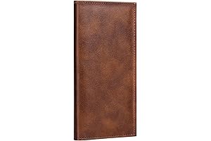 Leather Checkbook Cover for Men Women, Perfect for Top & Side Tear Registers Duplicate Checks