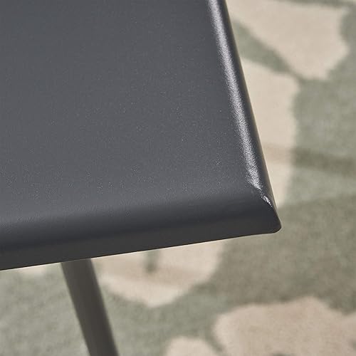 Miniatura 5 de Christopher Knight Home Doris Outdoor - Mesa auxiliar moderna de 18 pulgadas con patas de acero, color gris