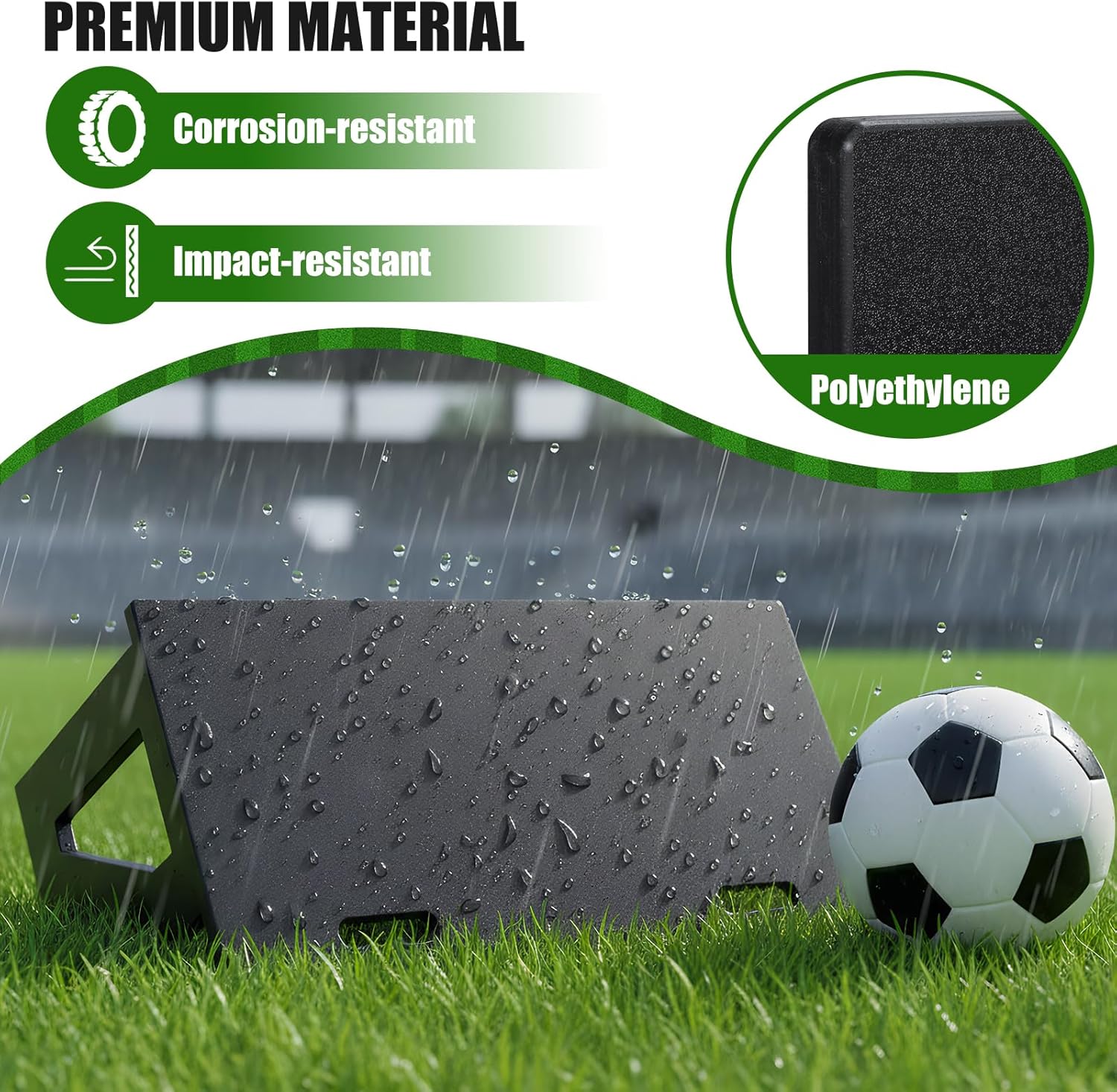 ETOYA Soccer Rebounder Board: Portable Rebound Board with 2 Angles Rebound - 100x40cm Foldable HDPE Rebound Board - Soccer Training Equipment for Passing & Shooting Practice