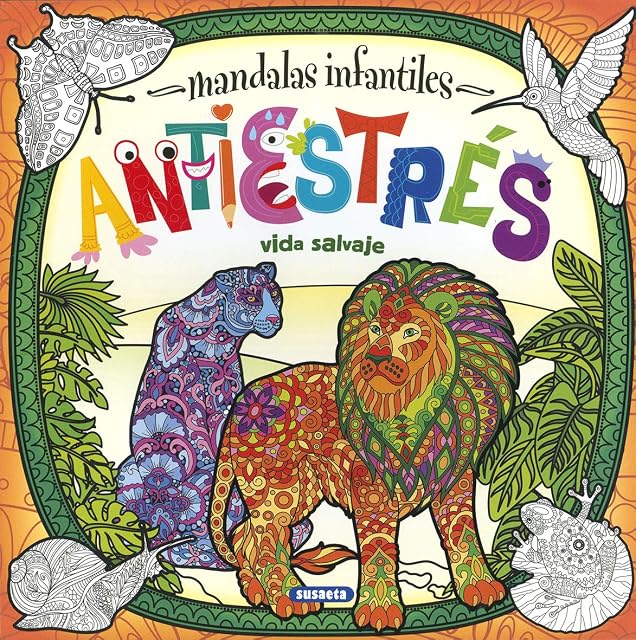Portada de Mandalas infantiles antiestrés. Vida salvaje