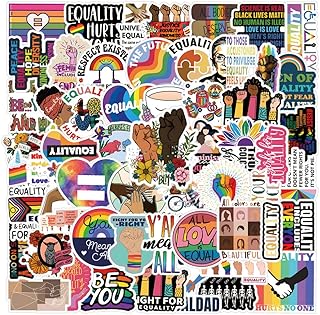 63 Pcs Equality Pride Aesthetics Graffiti Waterproof Vinyl Stickers for ...