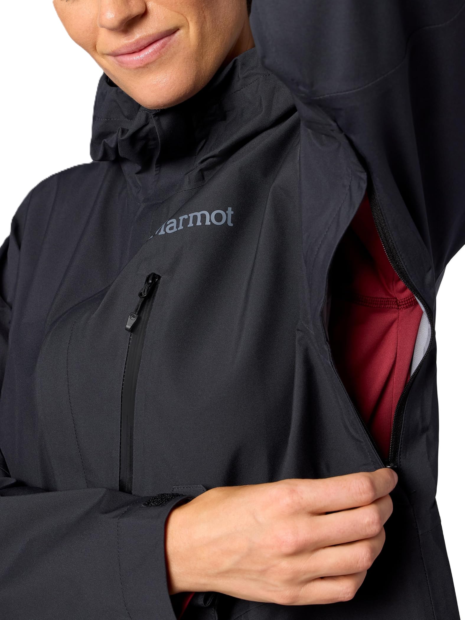 Marmot Damen Wm's Precip Evo Pro Jacket Wasserdichte Jacke, leichte Regenjacke mit Kapuze, winddichter Regenmantel, atmungsaktive Windjacke, ideal für Wandern und Radfahren (1er Pack)