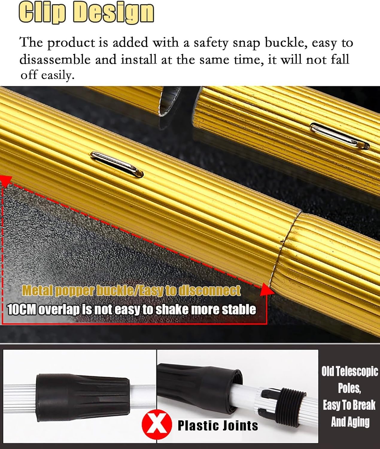 Windows Cleaning Tools for High Windows Outdoors, Professional Window Wash Kit with Extendable Rod 8 10 13 16 20 FT, Glass Cleaner Telescopic Pole for Sunroom Shower Door(5m/16.4ft)