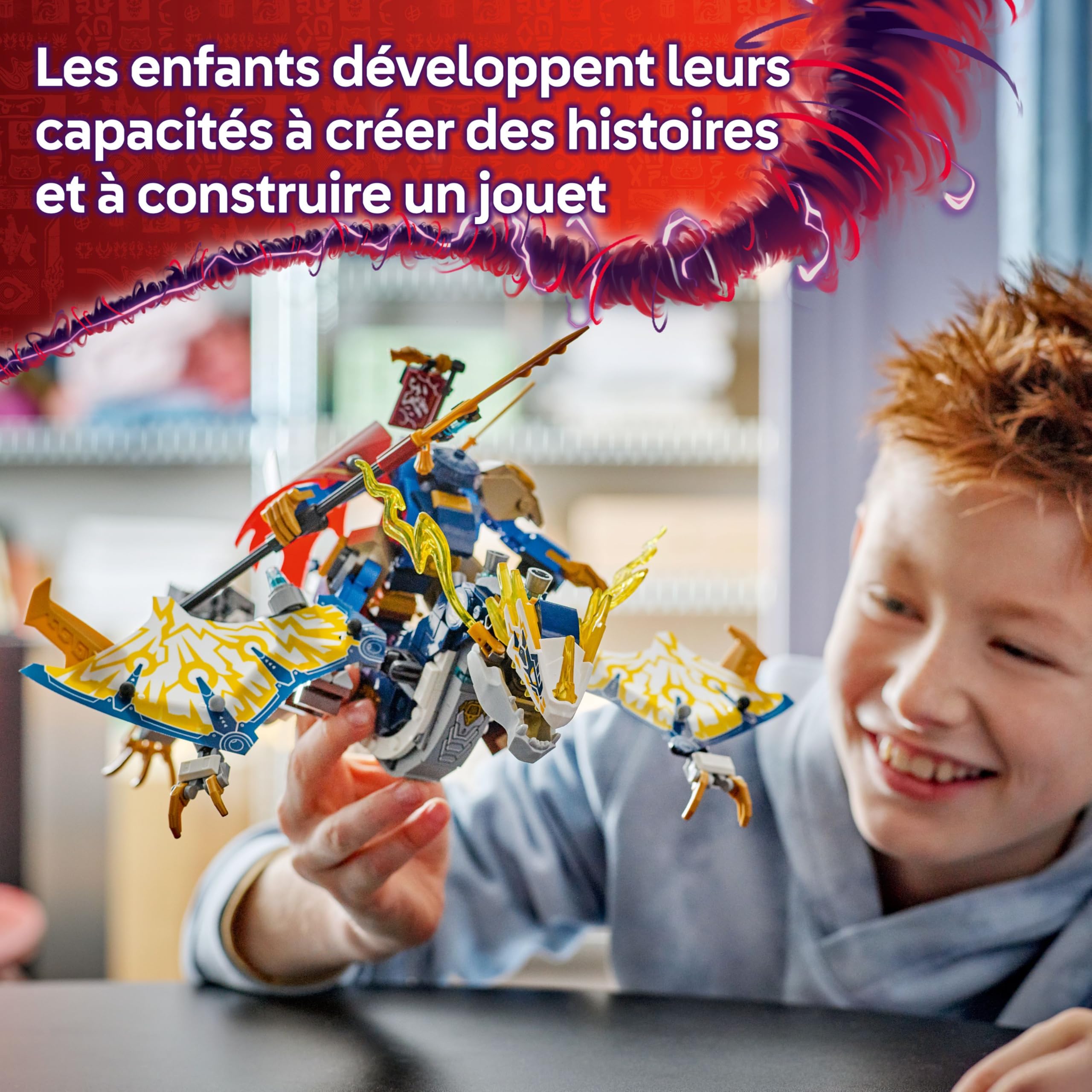 LEGO NINJAGO Le Robot Dragonnier De Rogue - Jouet Ninja Avec Figurines De Dragon & Robot - 4 Minifigurines Dont Lloyd & Arin - Lame De Révélation - Cadeau Pour Garçon 8 Ans & Fans De La Série TV 71843