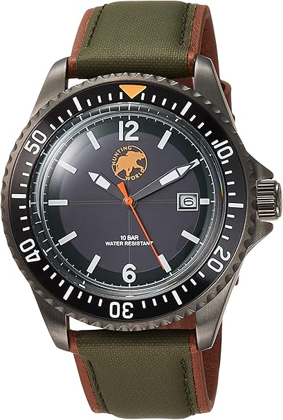 Amazon | [ハンティングワールド] ダイバーズウォッチ HW506BKBK