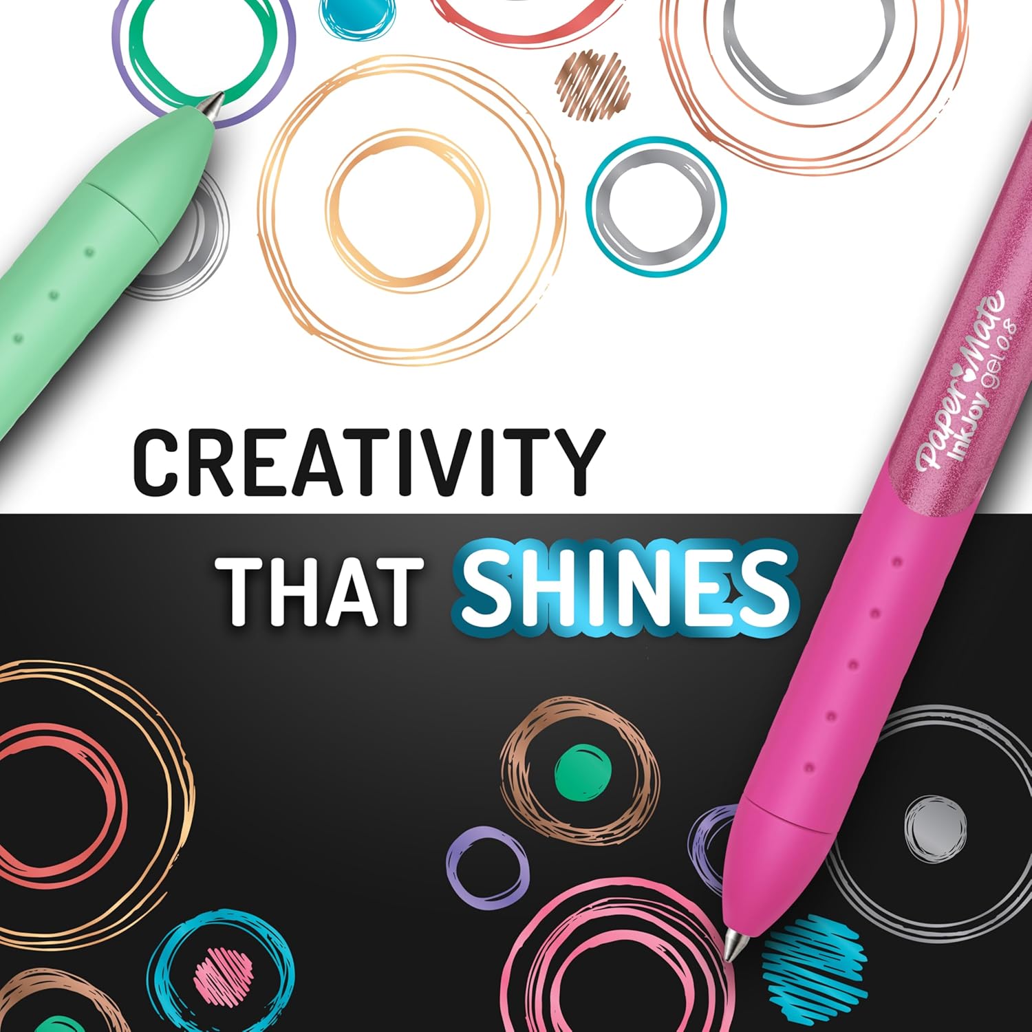 InkJoy l Pens, Metallic, Retractable, Medium Point, Glittery