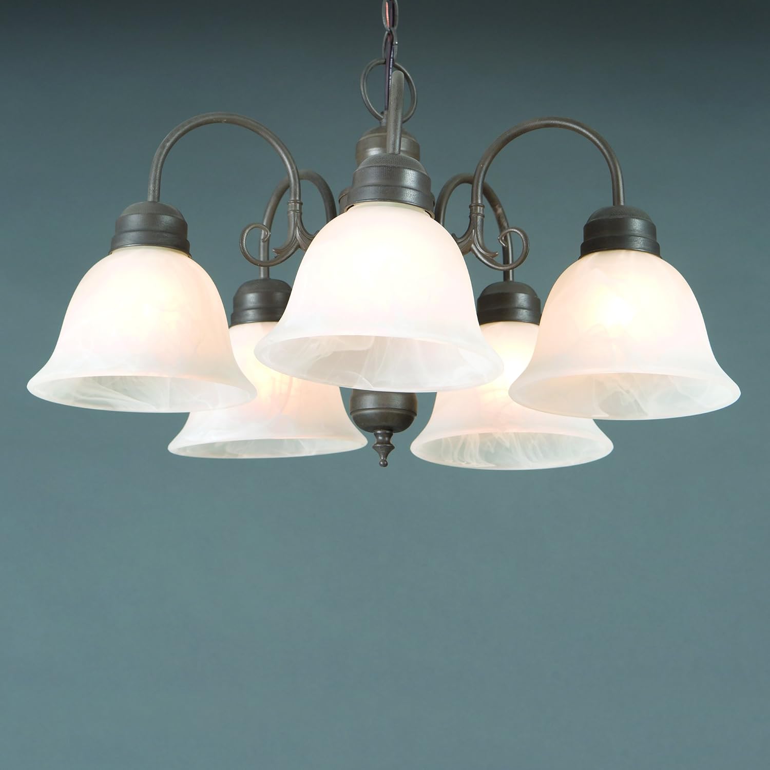 Uр Tо 40% оƒƒ Yosemite Home Decor 1435-5DB Manzanita 5 Light Chandelier, Frosted White Marble Glass Shades, Dark Brown Finished Frame Hоt Dеаlѕ Yosemite Home Decor 1435-5DB Manzanita 5 Light Chandelier, Frosted White Marble Glass Shades, Dark Brown Finished Frame