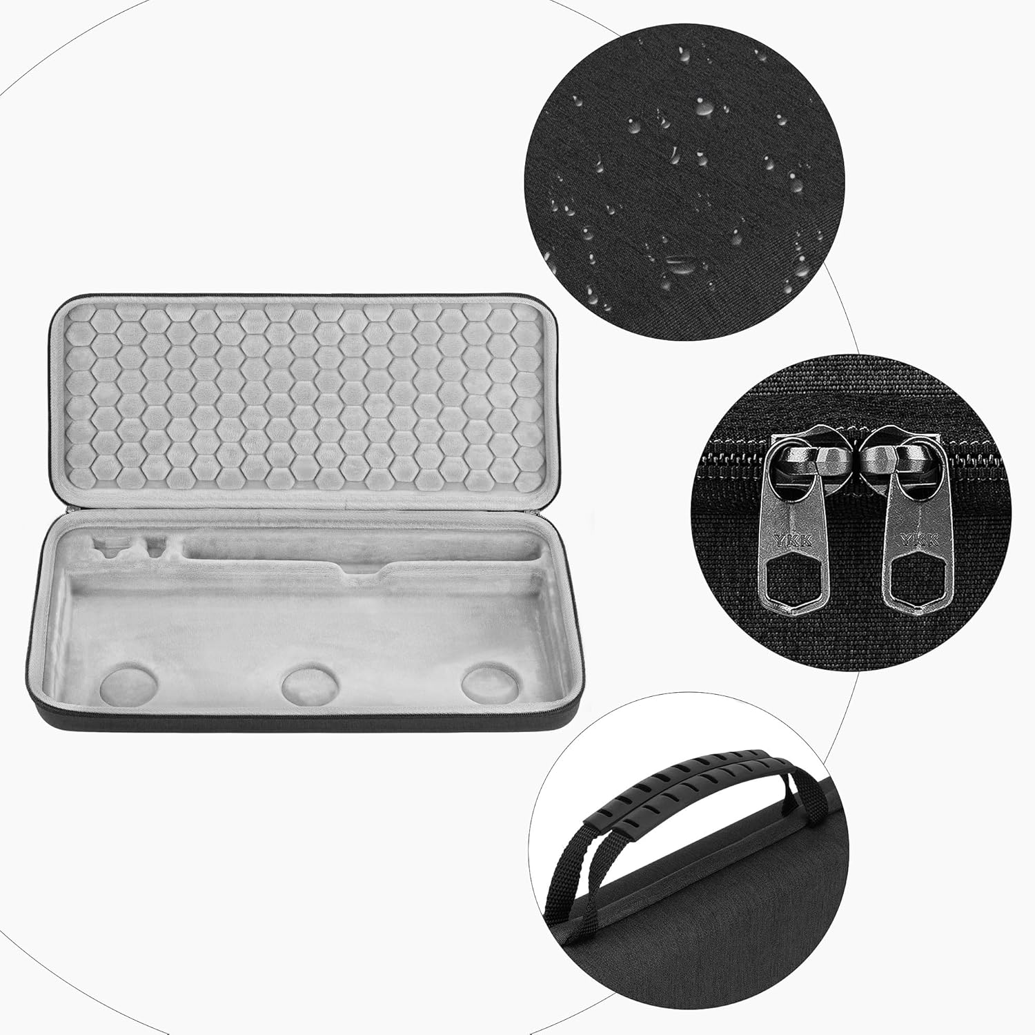 GEEKRIA 96% Keyboard Case, Hard Shell Travel Carrying Bag, Compatible with Logitech Alto Keys K98M, Keychron Q5 Pro, EPOMAKER Galaxy100 / TH99, AULA S98 Pro / F99 PRO, RK ROYAL KLUDGE S98