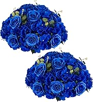 Vista 42 de Bolas de flores de rosas rojas para centros de mesa: 6 piezas de centros de mesa de flores de diámetro de 11.8 pulgadas para mesas en decoración