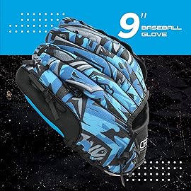 Ortiz34 Homerun Kids Tee Ball Set- David Ortiz 3-in-1 Aluminum Baseball Bat, Baseball, & Youth Baseball Glove Bundle (Made for Youth/Kids) (Blue)