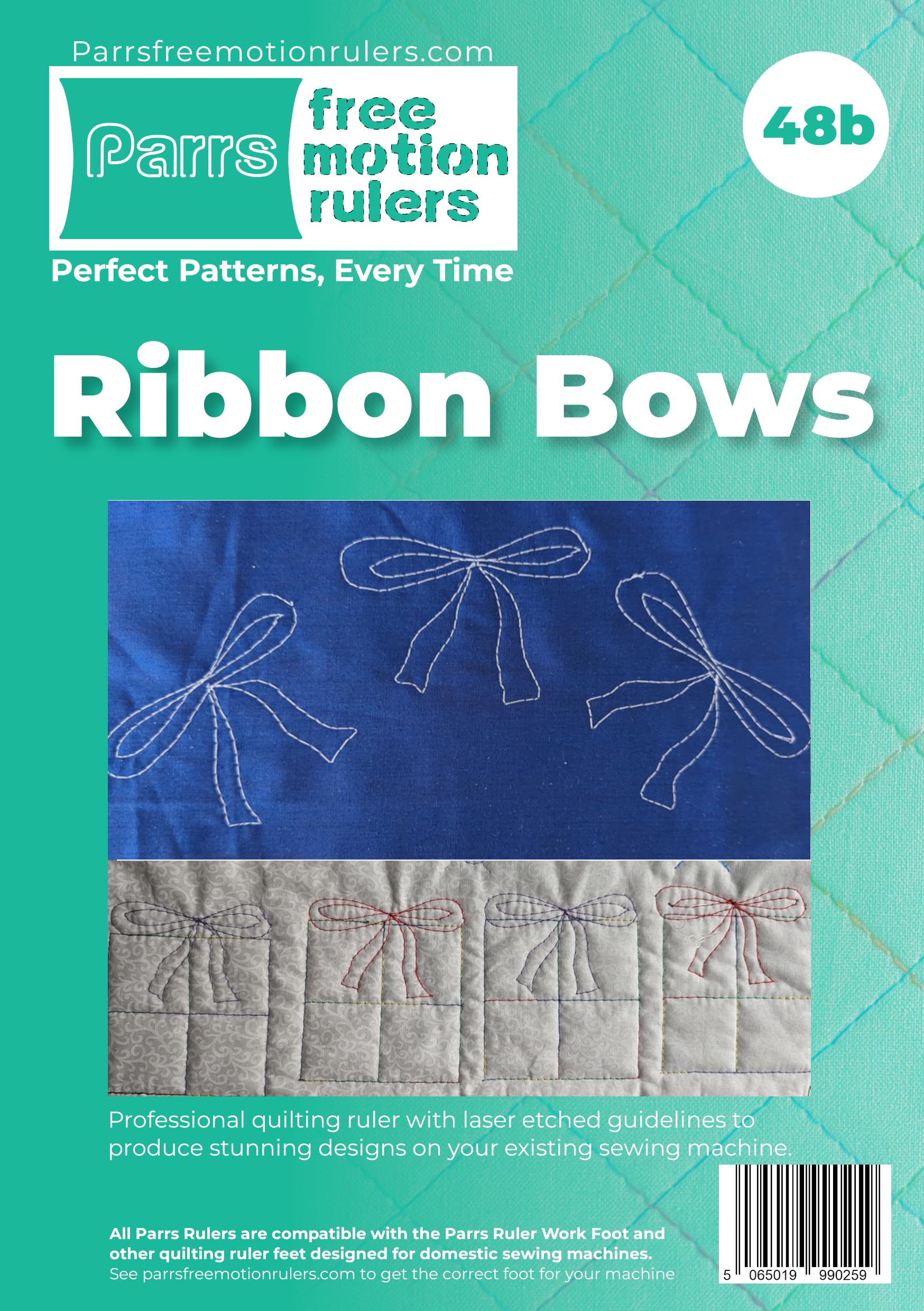 Parrs Ribbon Bows Free Motion Quilting Ruler for Domestic Machines - Image 2