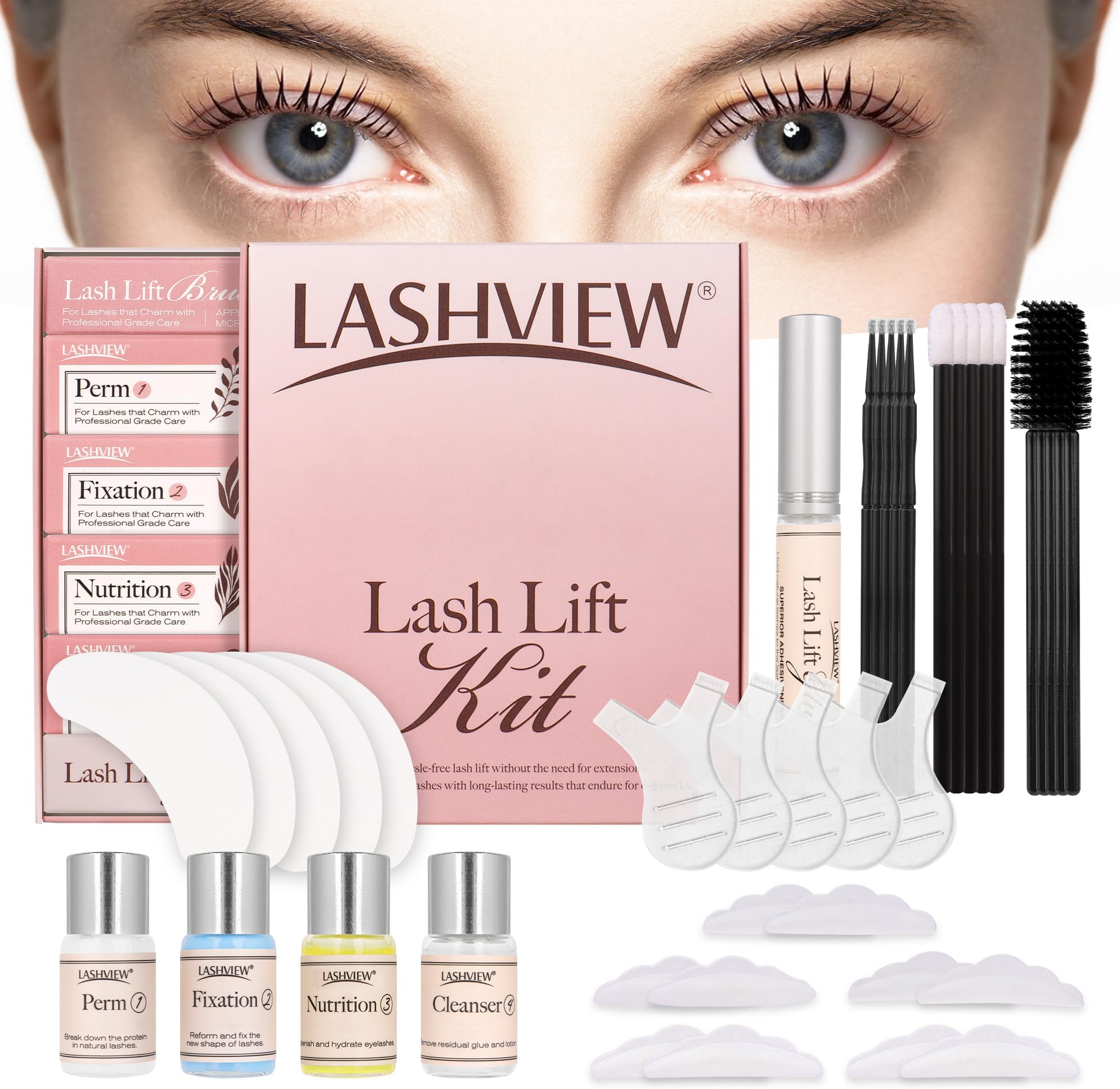 Lash Lift Kit, Eyelash Perm Kit, Professional Eyelash Curling Lash Extension Set,Lash Curling, Semi-Permanent Curling Perming Wave Suitable For Salon