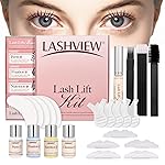 LASHVIEW Lash Lift Kit, Eyelash Perm Kit, Professional Eyelash Curling Lash Extension Set,Lash Curling, Semi-Permanent Curling Perming Wave Suitable For Salon