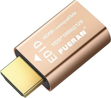 HDMI edid EmulatorThrough for Video Splitters, Switches, Extenders & AV Receivers Dummy hdmi Emulator, Stable Signal Output1920X1080P@120Hz