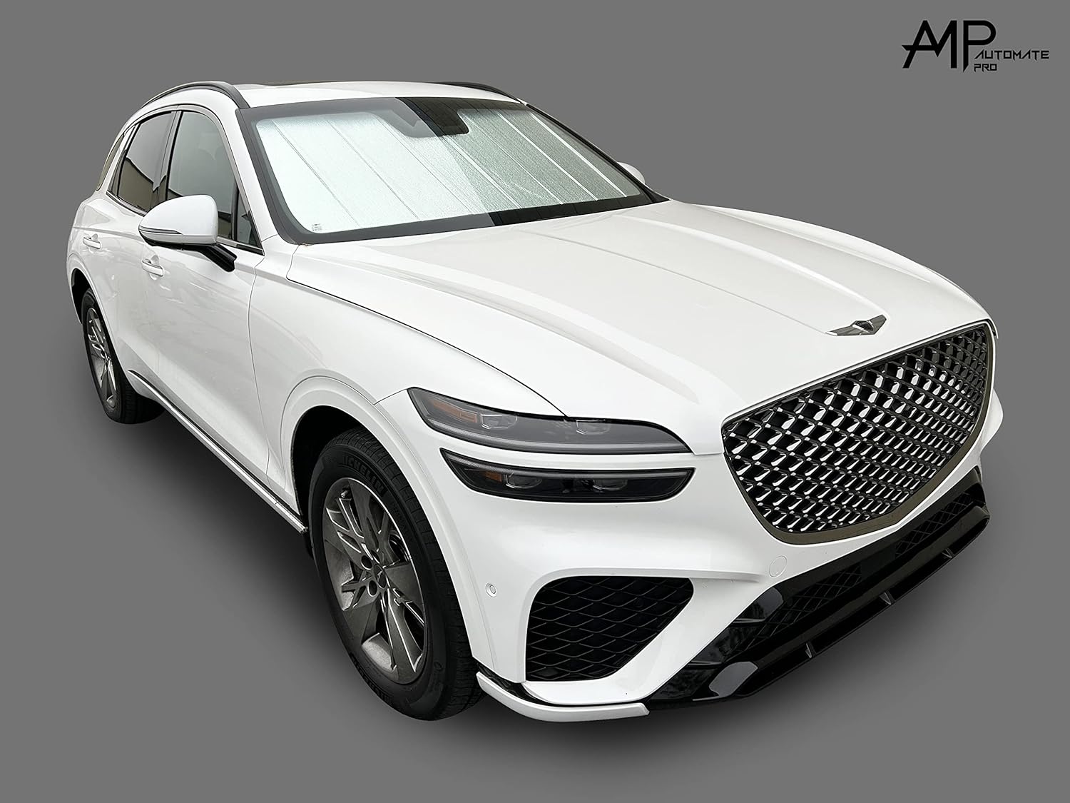 Custom Fit Windshield Foldable Sunshade for 2022 2023 2024 2025 2026 Genesis GV70 SUV, Compact Sun Shade Block UV Rays Visor Protector Folding Dual-Purpose (Made in USA)