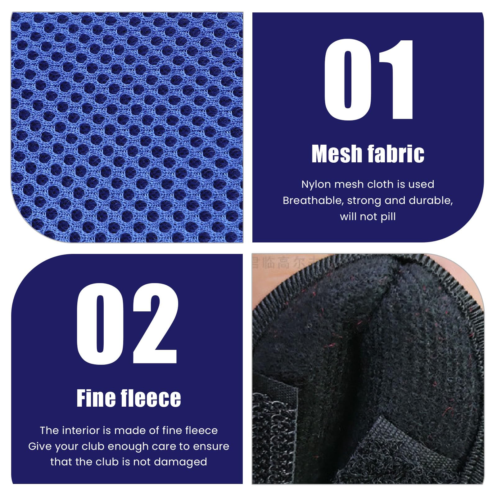 10 Pezzi Nuovi Set di Coperture per Ferri da Golf a Rete Copri Testa per Mazza da Golf Adatti Alla Maggior Parte dei Ferri, Copri Testa da Golf Utilizzano Tessuto a Rete in Nylon