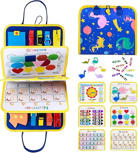 Tablero ocupado juguetes de viaje para niños libro silencioso juguetes Montessori para niños juguetes sensoriales para niños pequeños tablero de