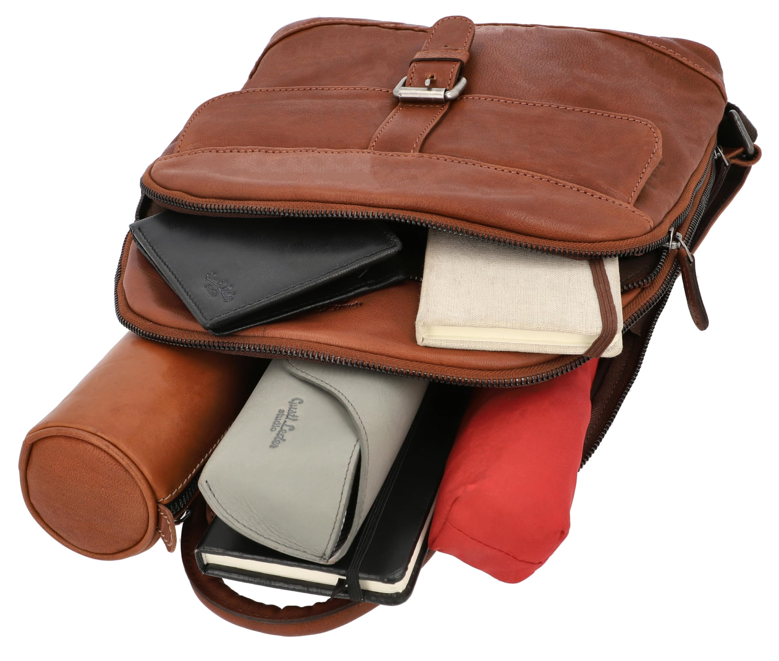 Gusti Lederrucksack Leder - Alena Damen Rucksack Vintage Braun Leder