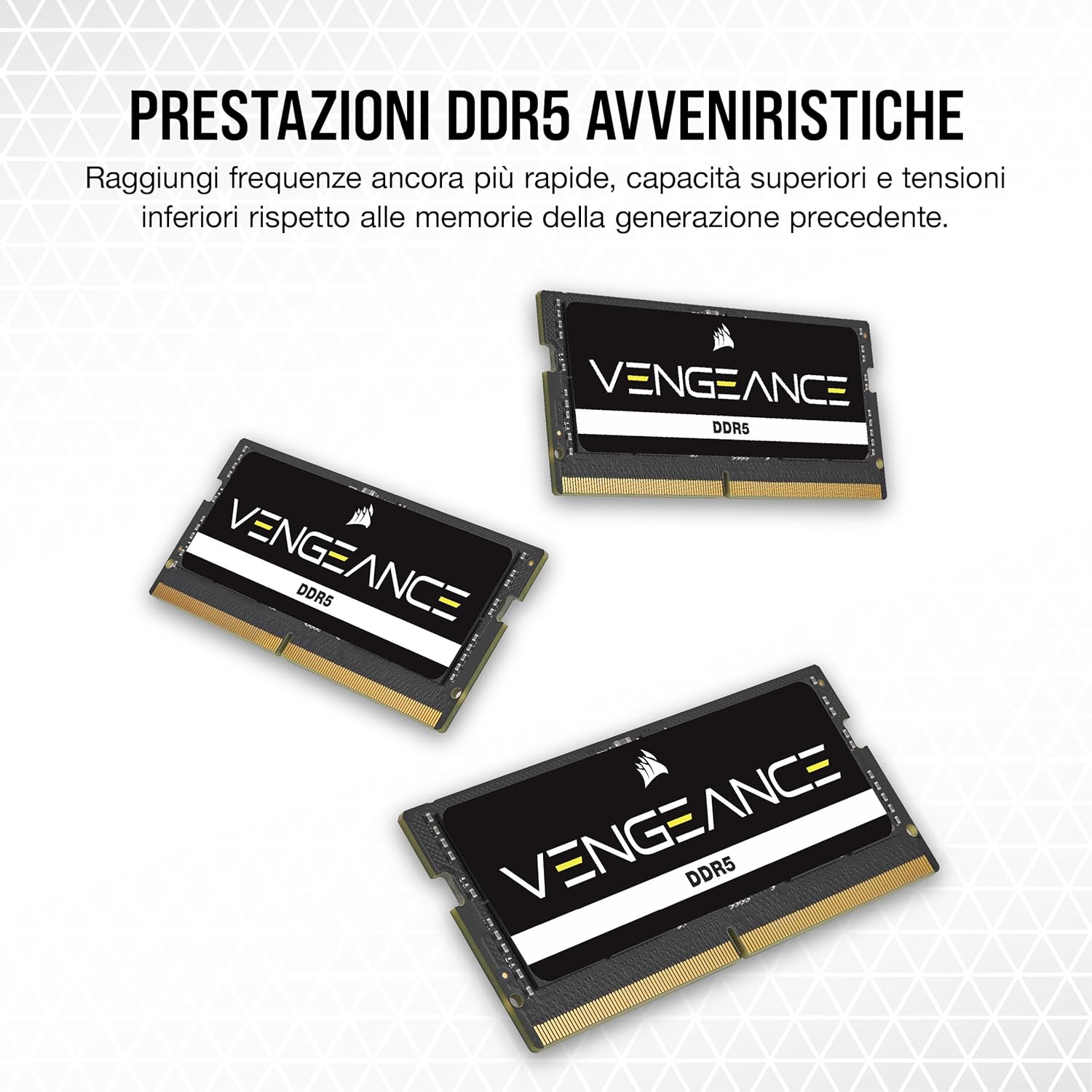 Memoria RAM  Vengeance SODIMM DDR5 da 16GB a 5600MHz con supporto Intel XMP e compatibilità iCUE - Nero - RAM - Immagine 1