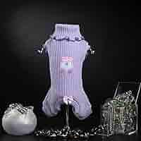 Tutina 4 Zampe Trilly Tutti Brilli - Jersey E Cotone Con Applicazione Termica, Azzurro - Foto 6