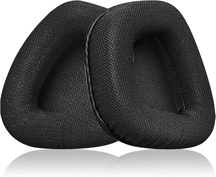 Earpads Replacement for Corsair Void/Void v2/Void Pro/Void Elite/Surround Wired & Wireless RGB USB Gaming Headsets, Headphones Ear Cushions, Headset Earpads, Ear Cups Cover Fabric-Black&Black