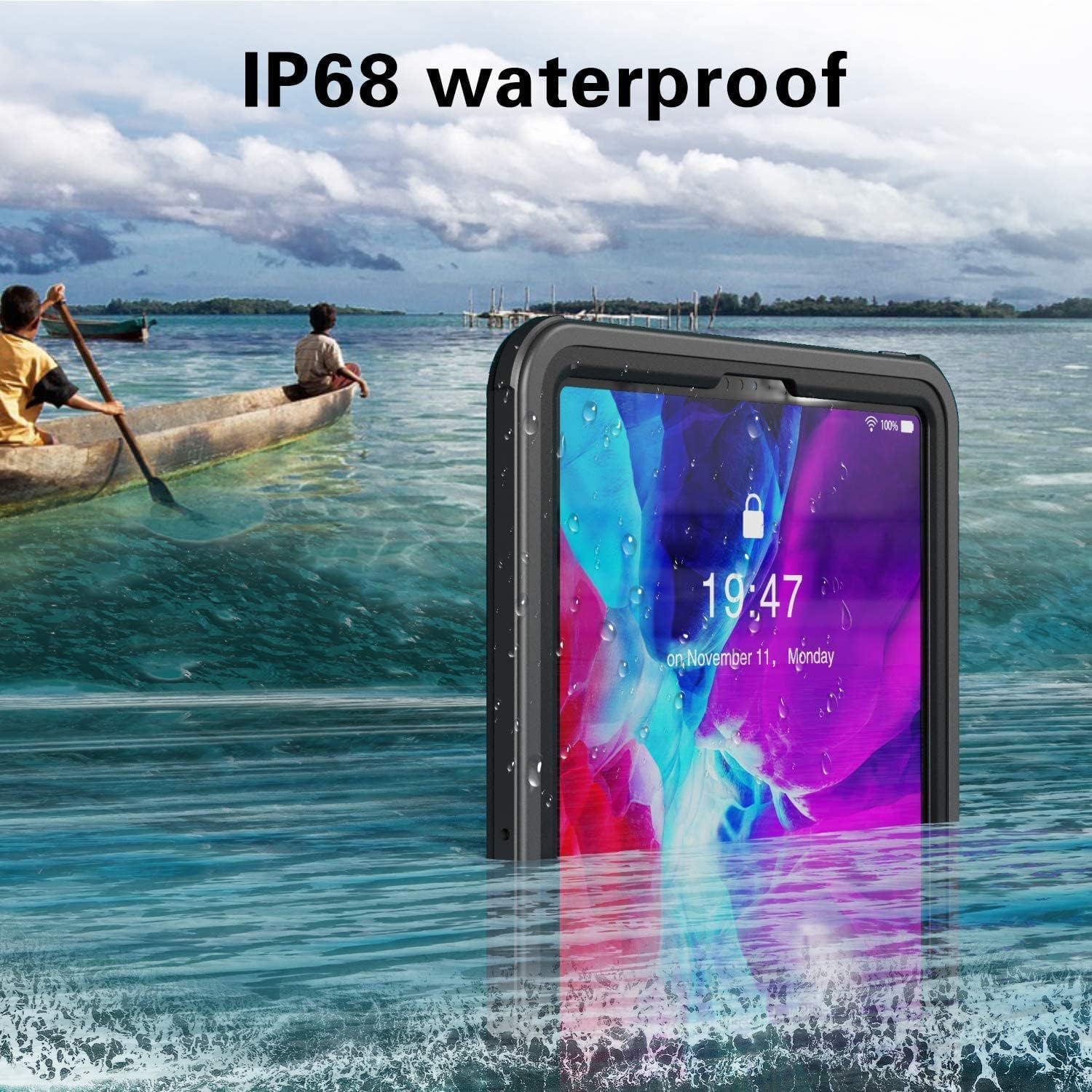 for New iPad Pro 12.9 2020 Waterproof Case,with Built-in Screen Protector Dustproof Submersible Full-Body Cover for 2020 iPad Pro 12.9 Inch 4th Generation - Image 4